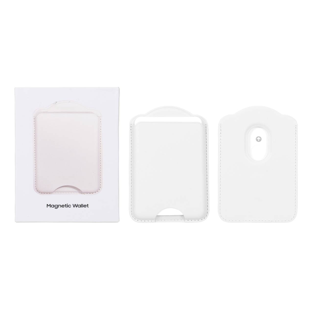 جاکارتی چرمی Magsafe اپل Magnetic Wallet - سفید (پک دار)